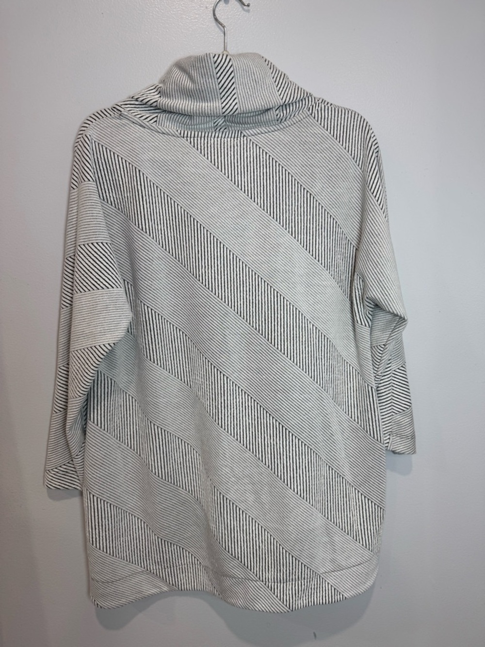 Ali Miles Roll Neck Jumper 3/4 Sleeve Black & White Striped Women’s Size M - Picture 5 of 11